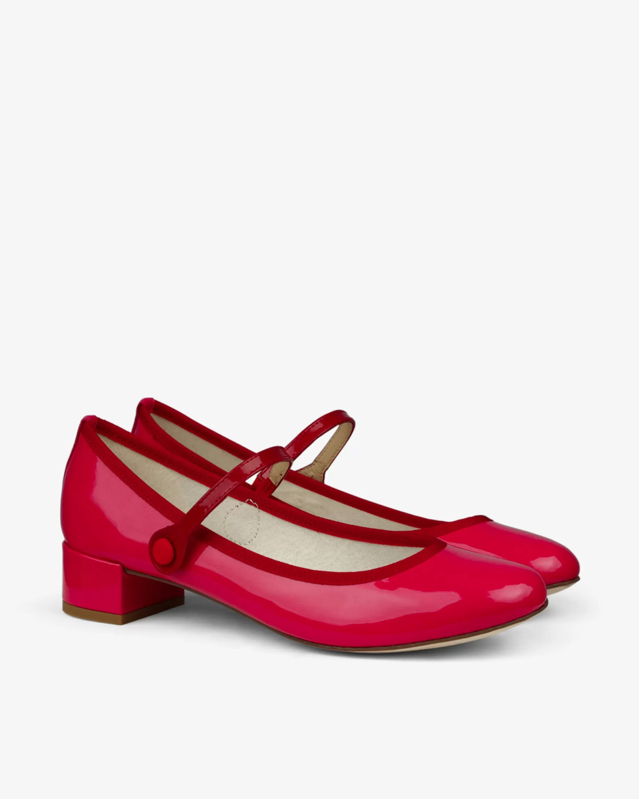 Fashion Repetto Babies Rose Rose Raspberry et Rouge flamme