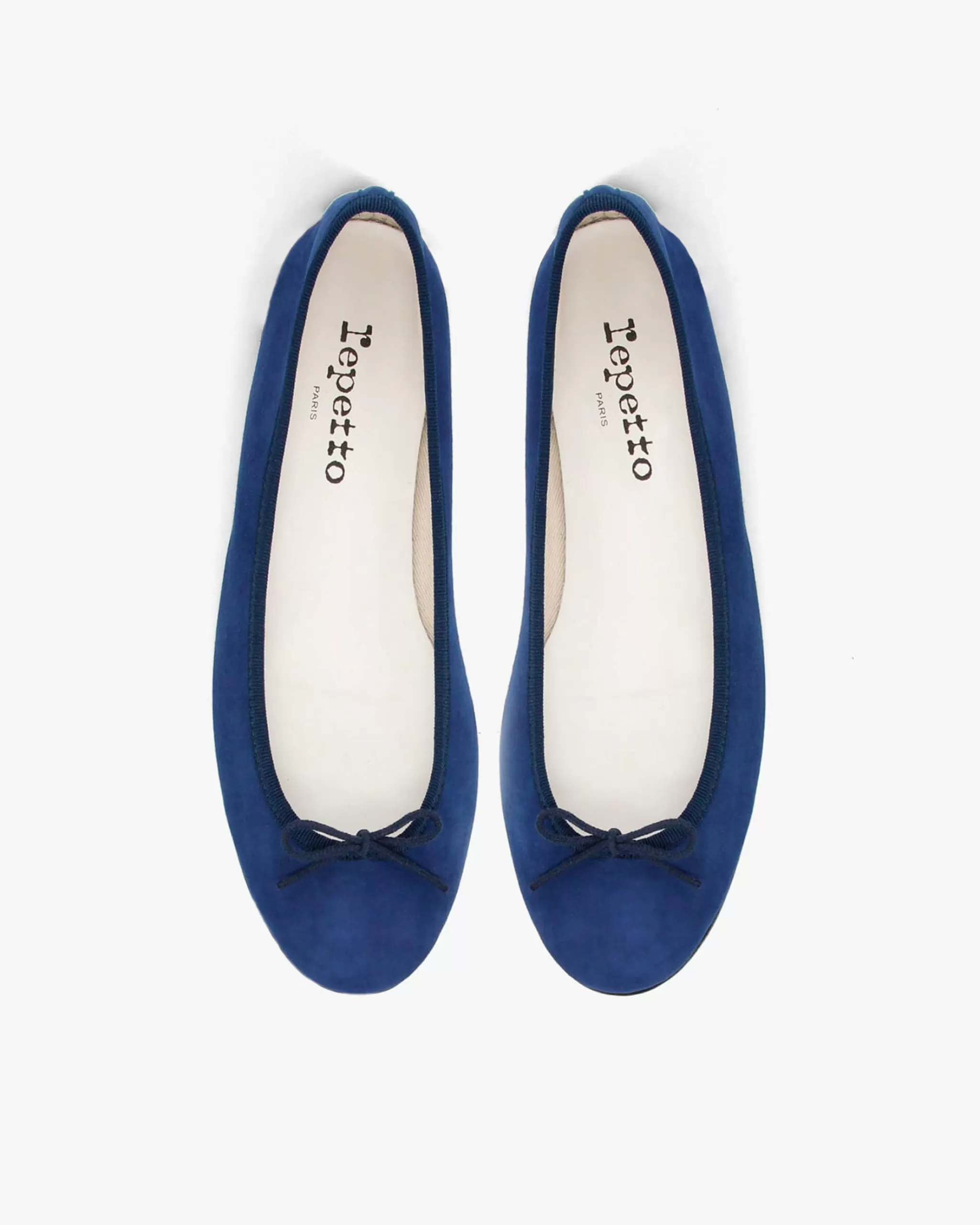 Sale Repetto Ballerines Cendrillon Chèvre Velours Bleu classique