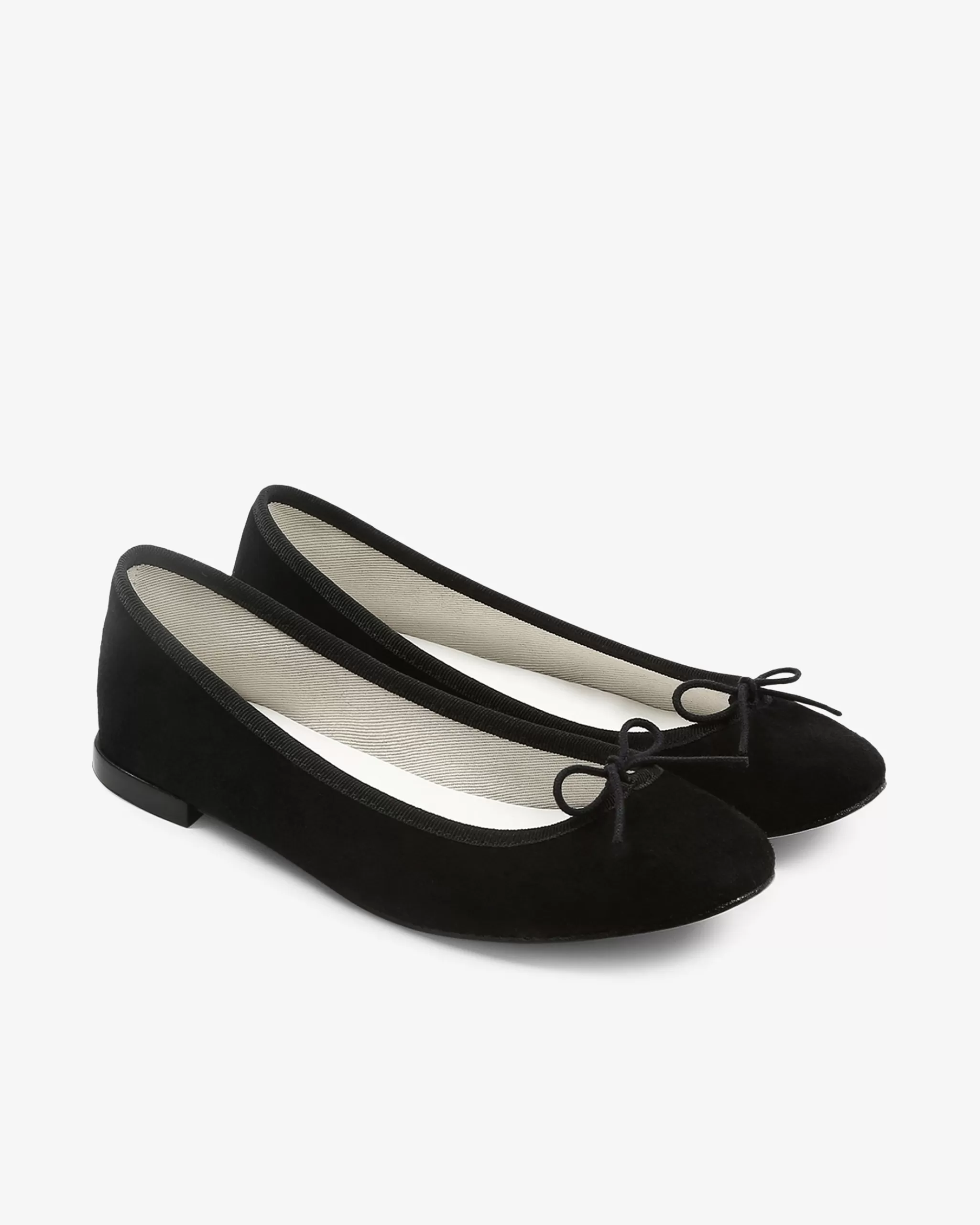 Discount Repetto Ballerines Cendrillon Chèvre Velours Noir