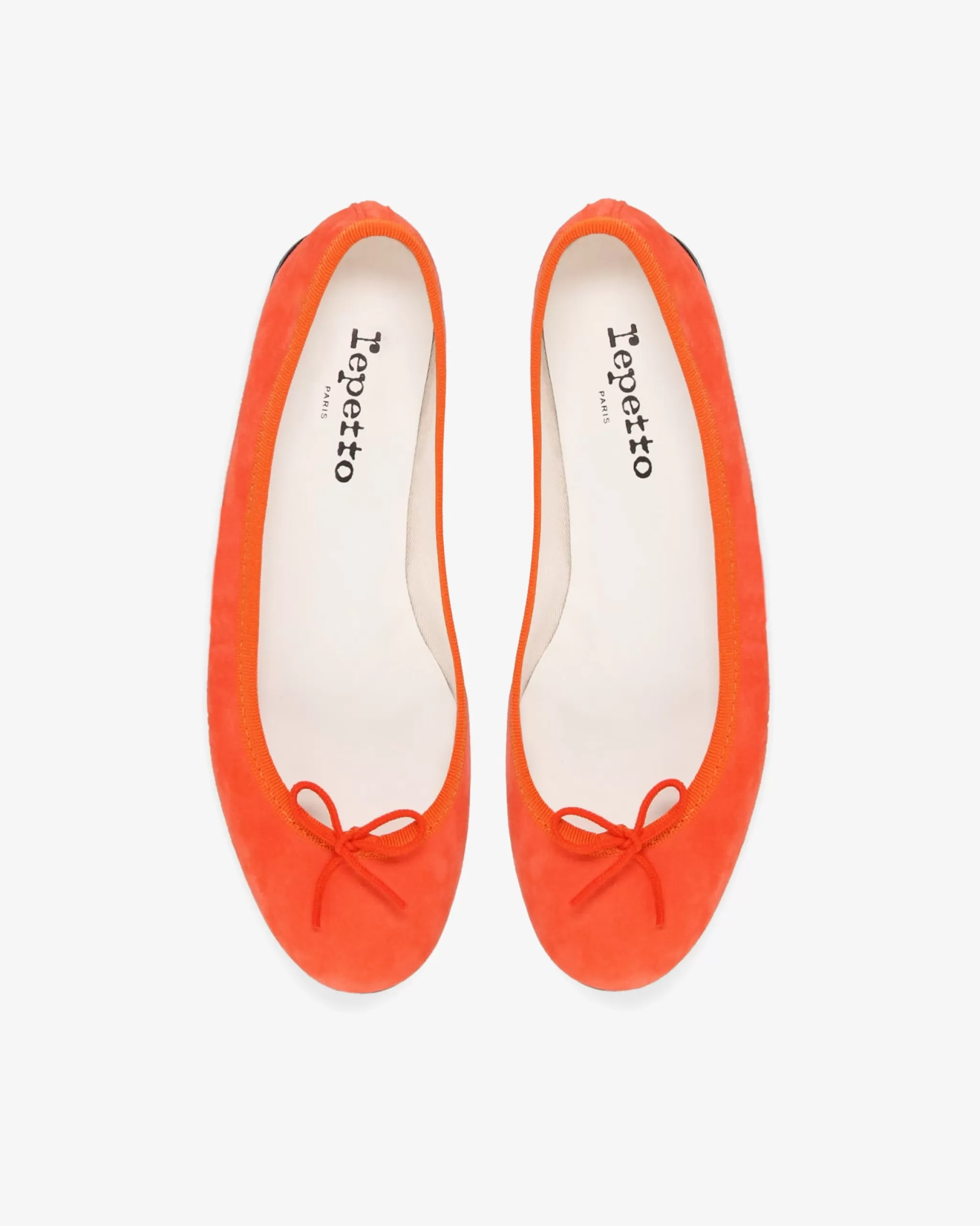 Discount Repetto Ballerines Cendrillon Chèvre Velours Orangeade