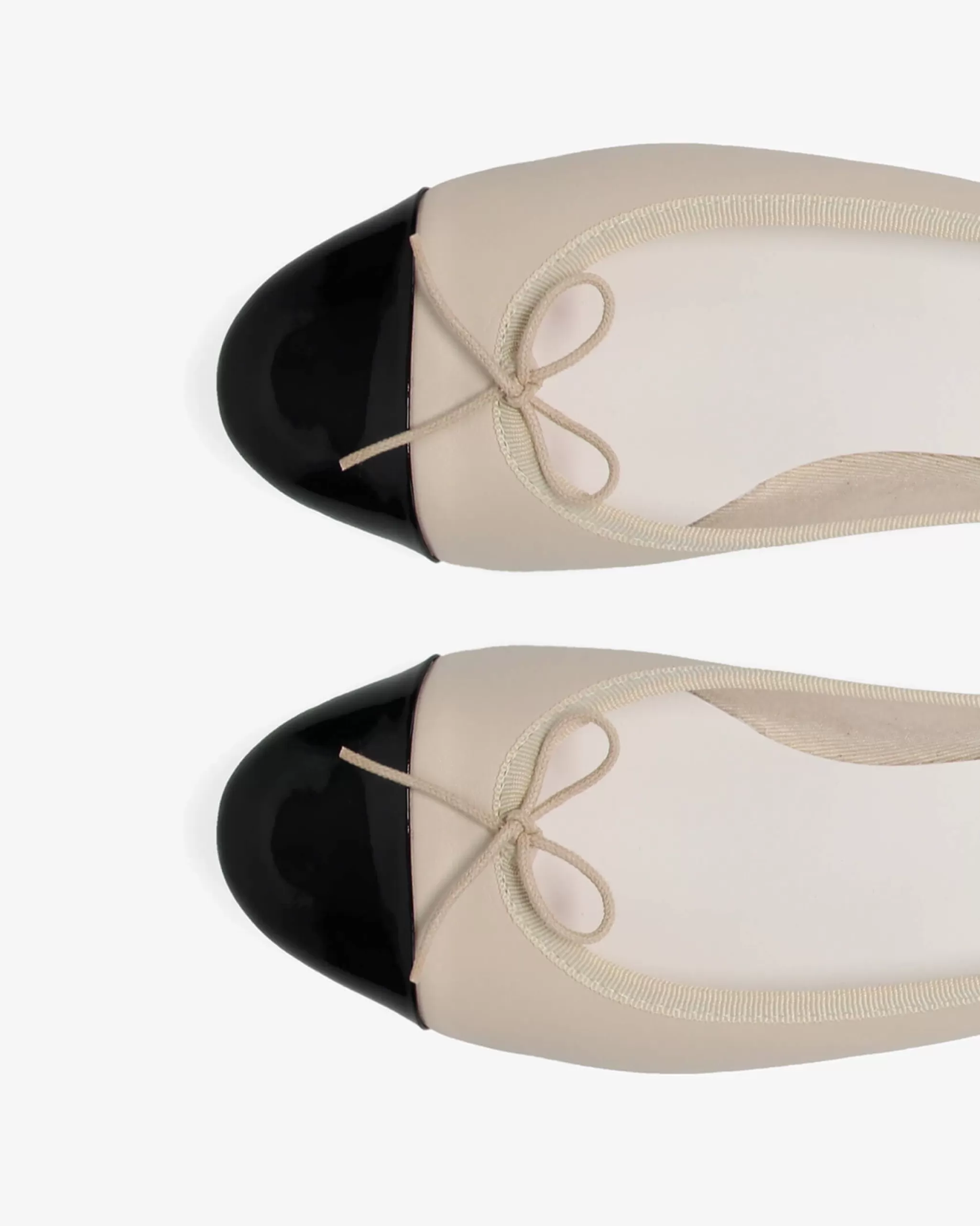 Online Repetto Ballerines Flora Beige Swan et Noir