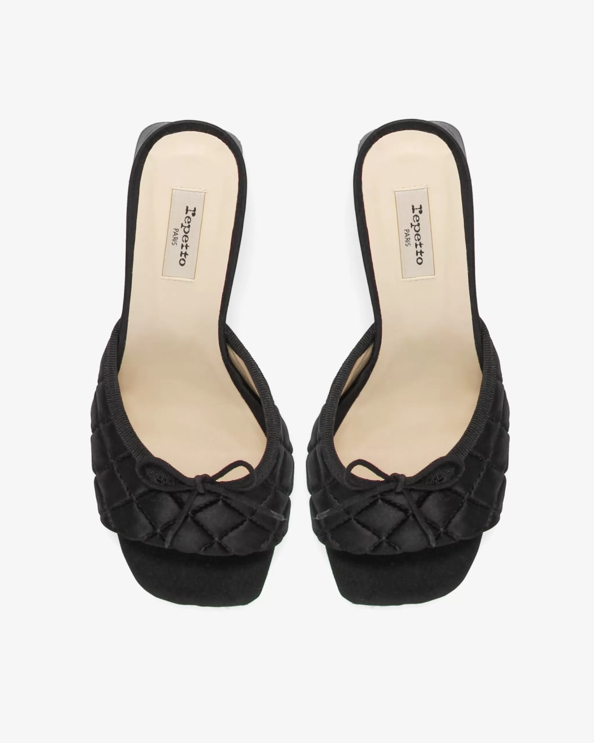 Flash Sale Repetto Mules à Talon Jordana - Satin Noir