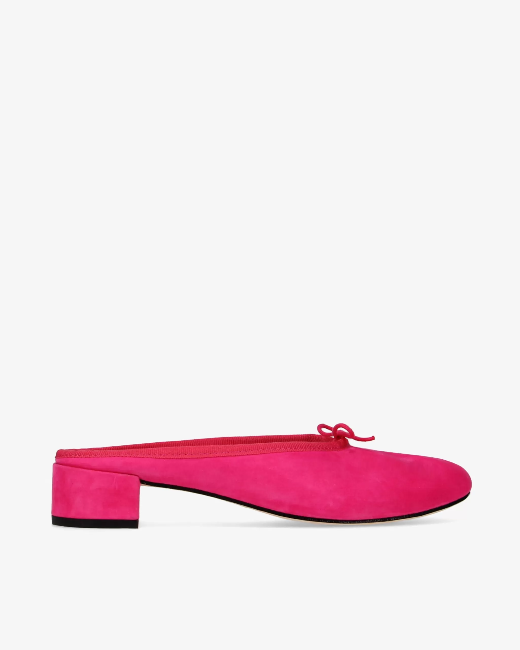 Best Sale Repetto Mules Camille Chèvre Velours Rose framboise