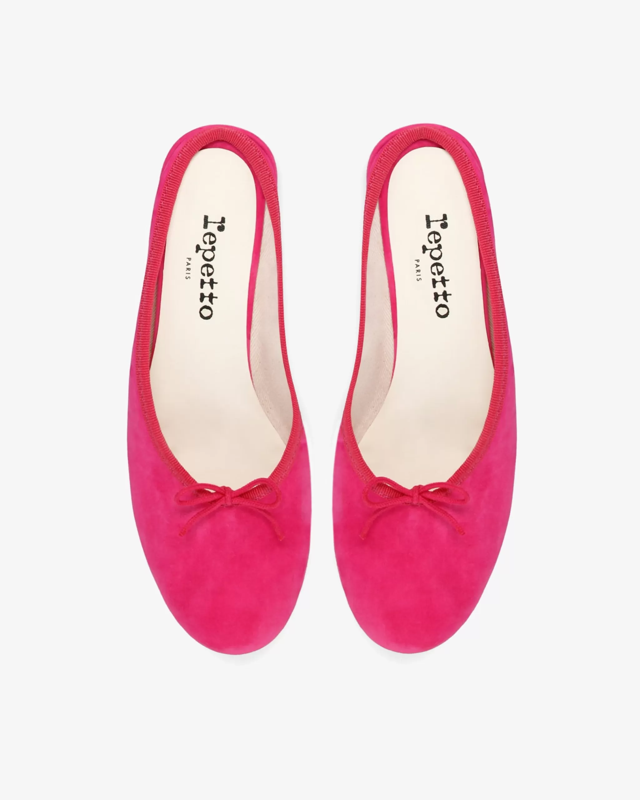 Best Sale Repetto Mules Camille Chèvre Velours Rose framboise