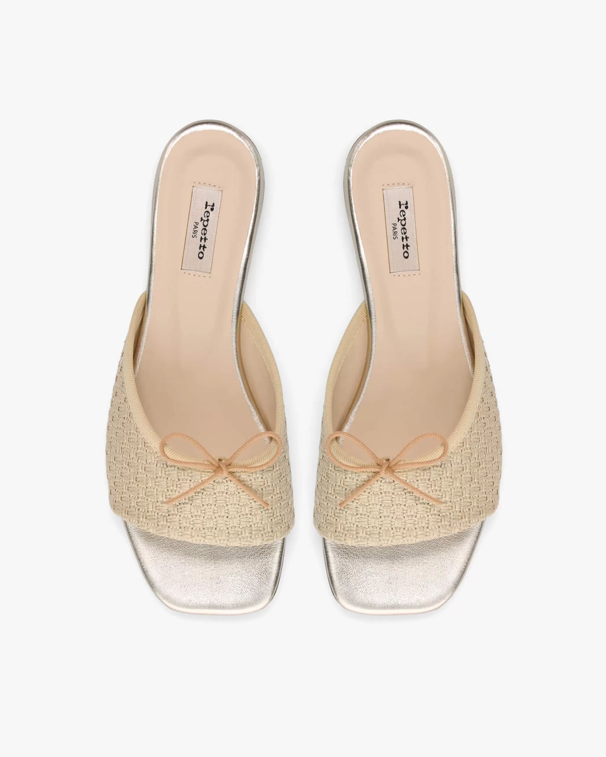 Sale Repetto Mules Jordana Beige ficelle