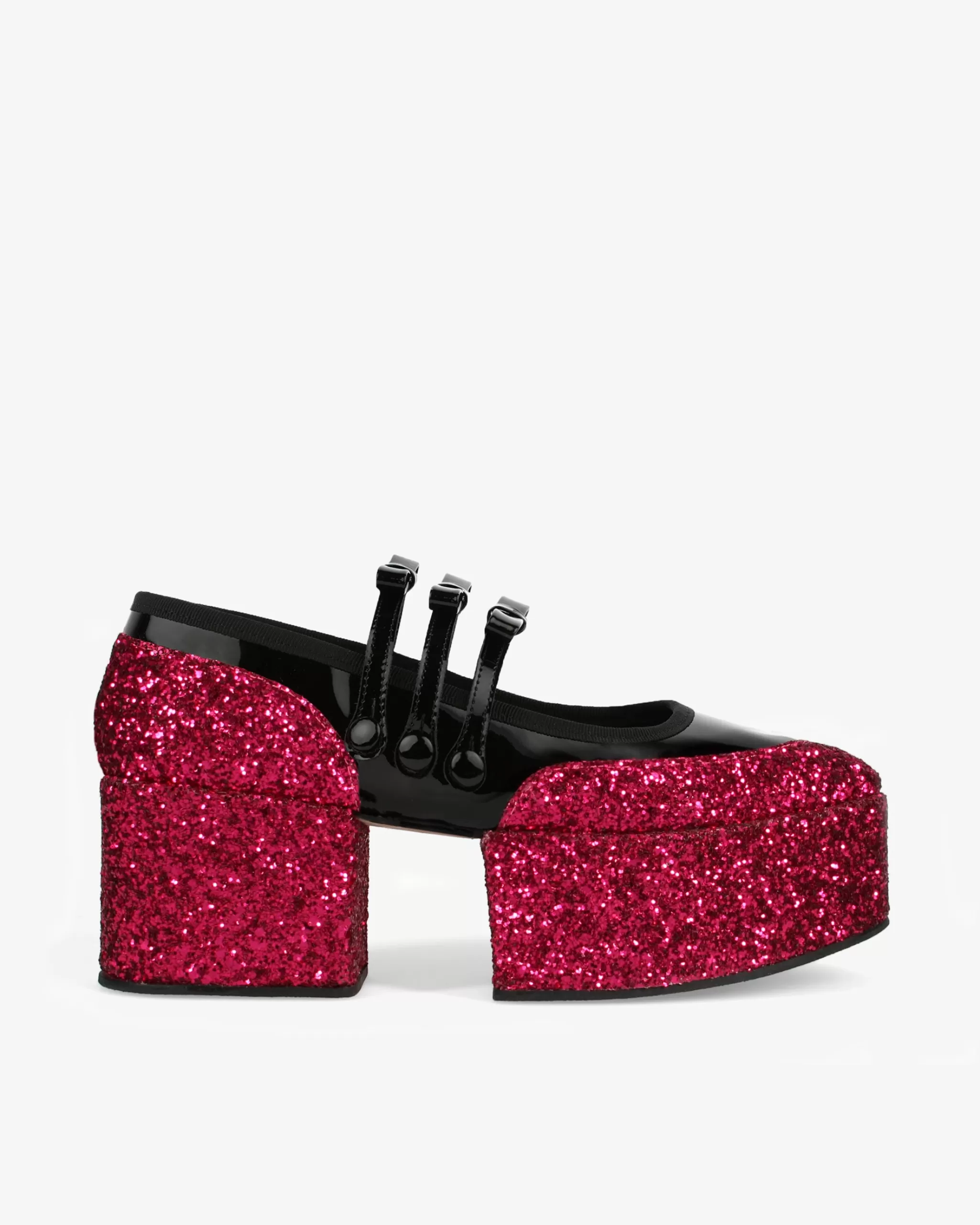 Sale Repetto X NOIR KEI NINOMIYA - Babies Plateforme à Paillettes Rose fuchsia et Noir