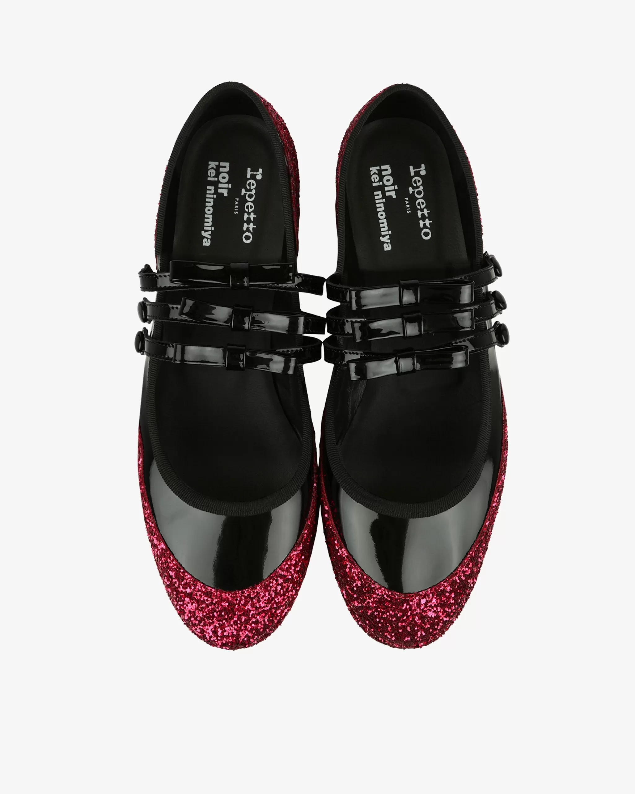 Sale Repetto X NOIR KEI NINOMIYA - Babies Plateforme à Paillettes Rose fuchsia et Noir