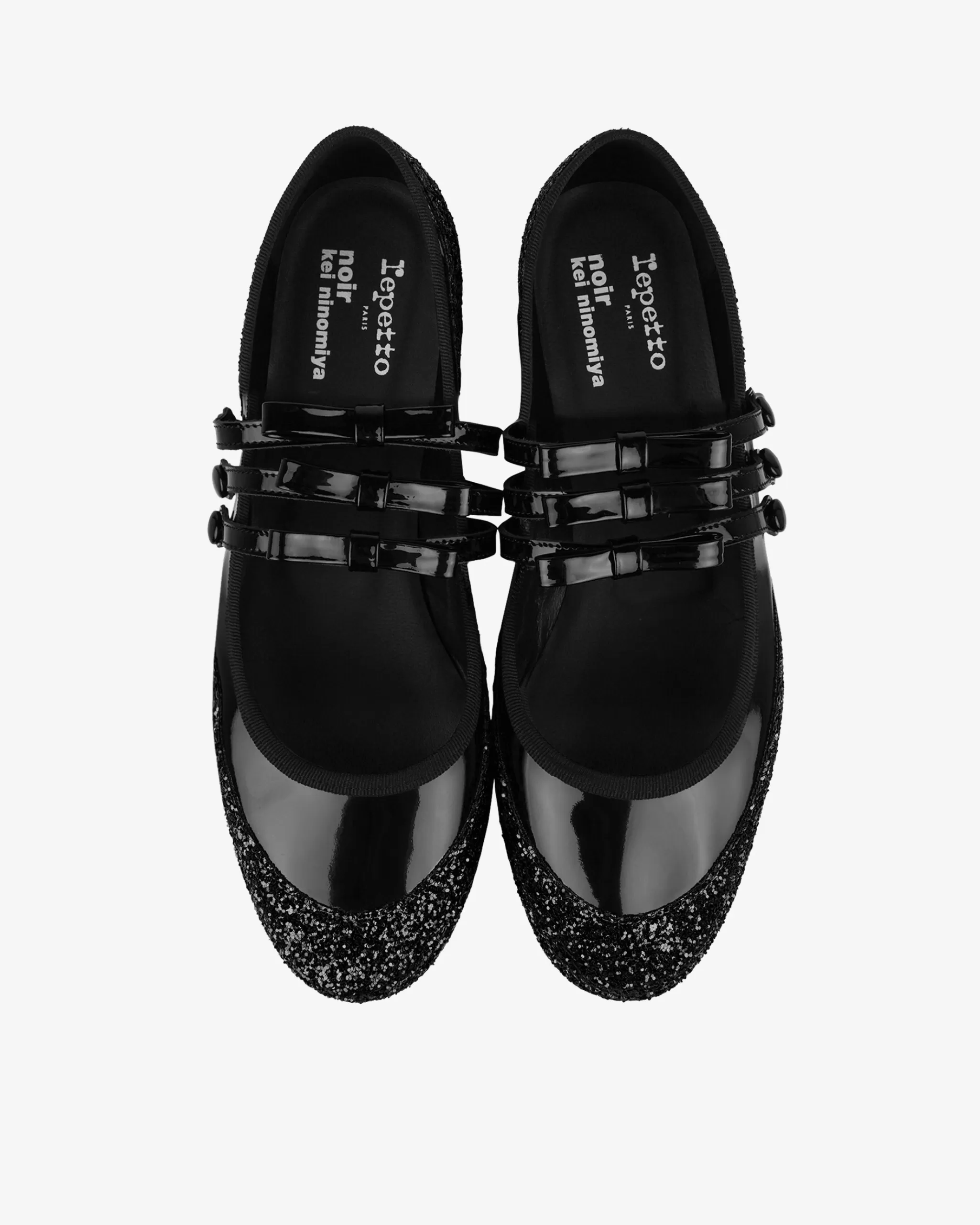 Discount Repetto X KEI NINOMIYA - Babies Plateforme à Paillettes Noir