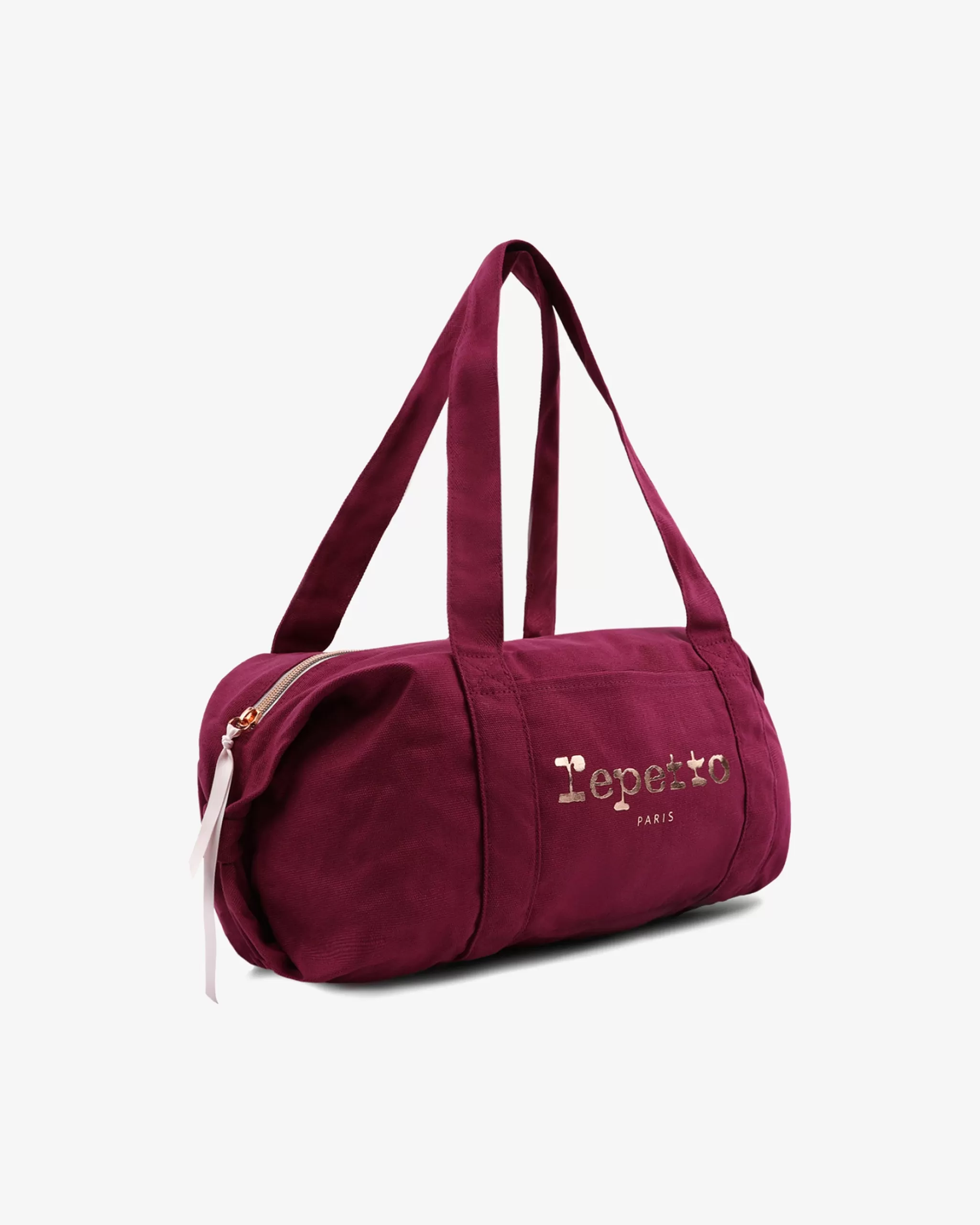 Clearance Repetto Sac Polochon En Coton Taille M Rose Nénuphar