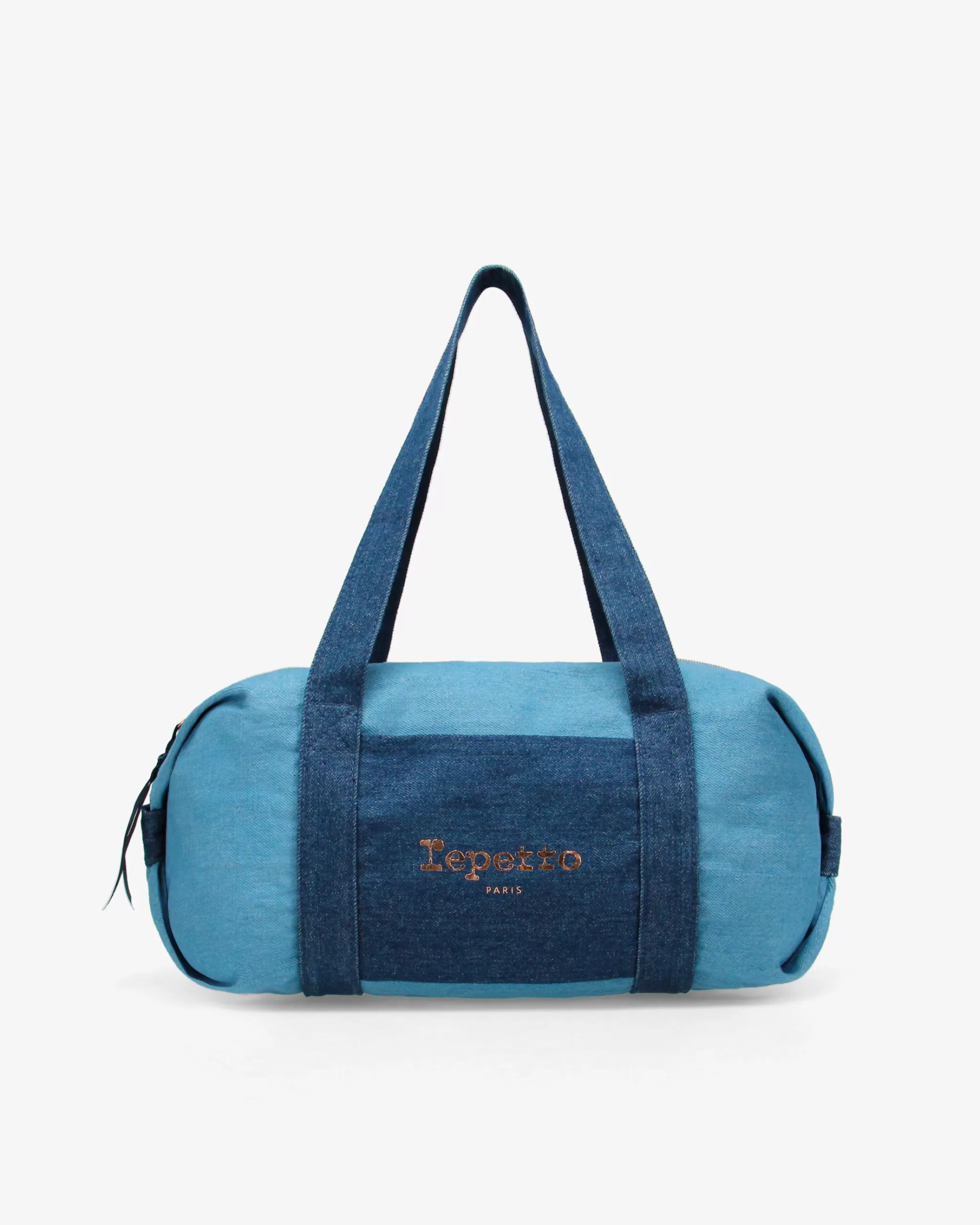 New Repetto Sac Polochon En Coton Taille M Bleu jean