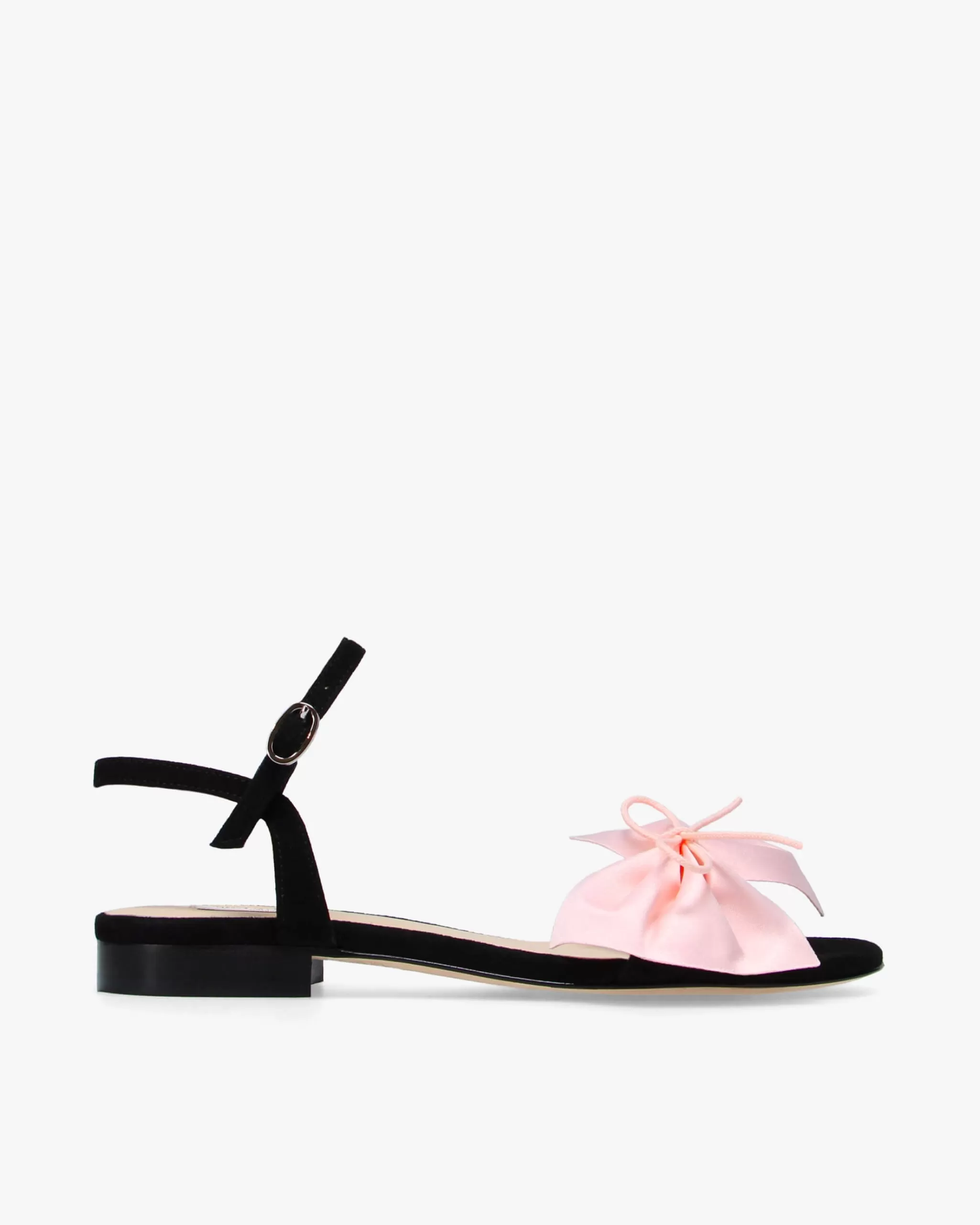 Outlet Repetto Sandales Janice - Satin Noir et Rose Icone