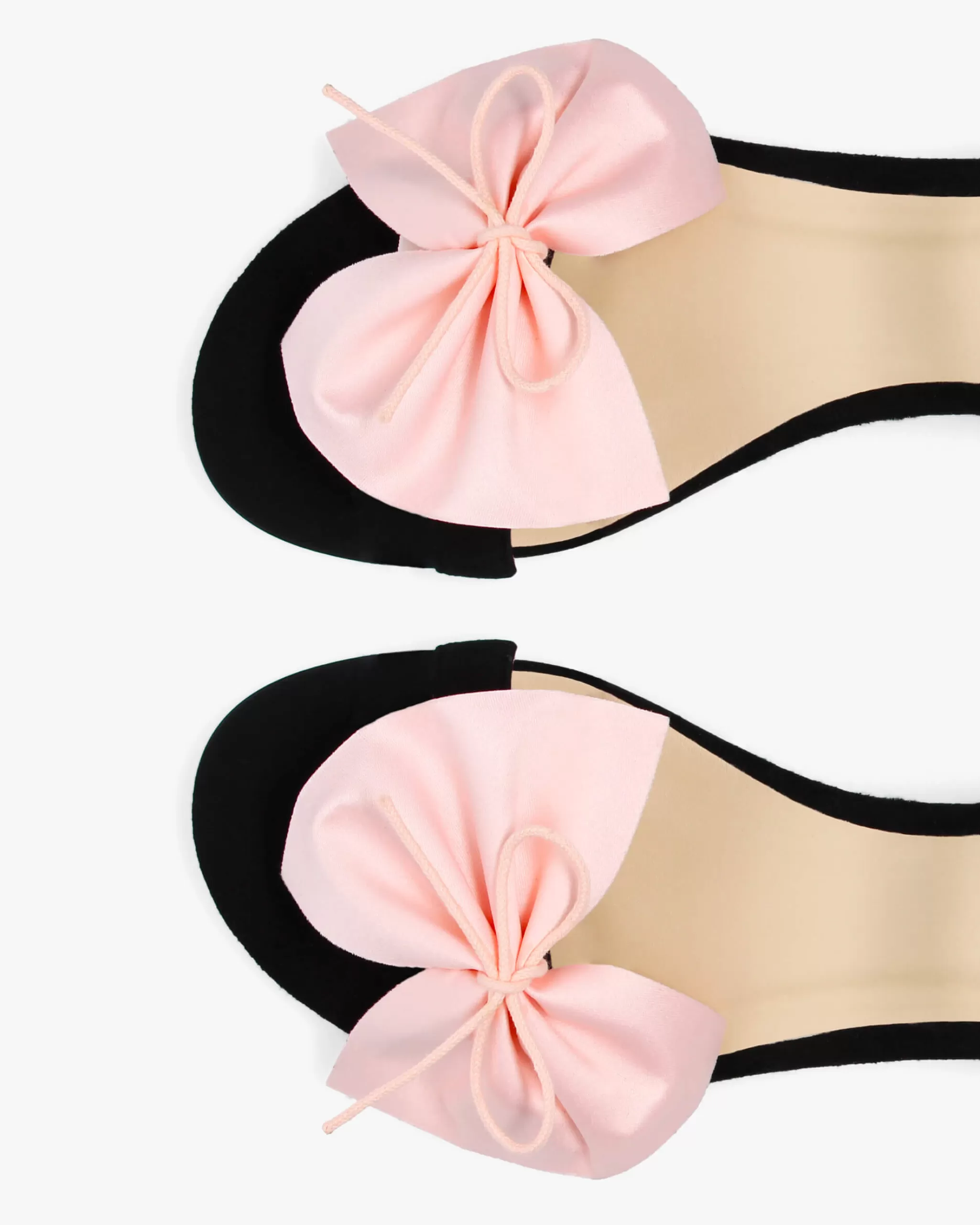 Outlet Repetto Sandales Janice - Satin Noir et Rose Icone