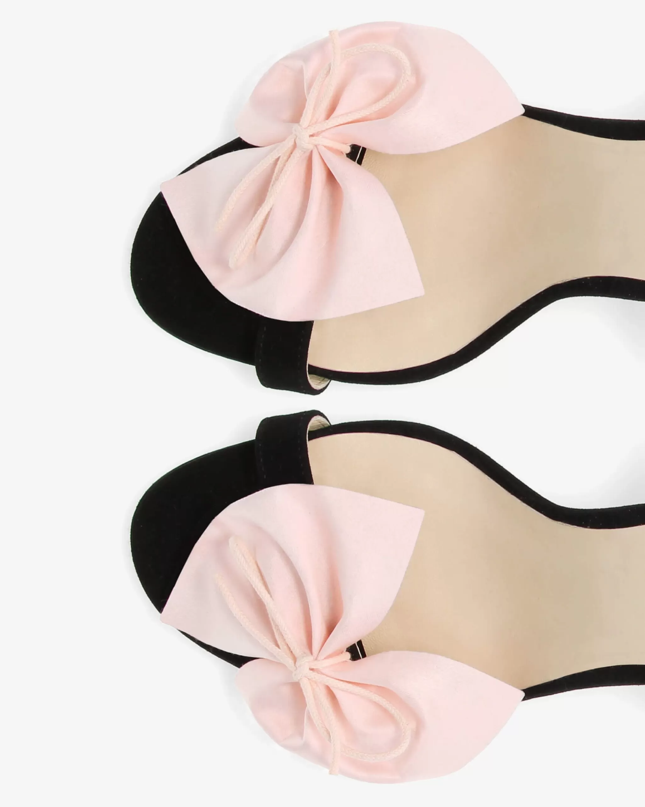 Clearance Repetto Sandales Justine - Satin Noir et Rose Icone