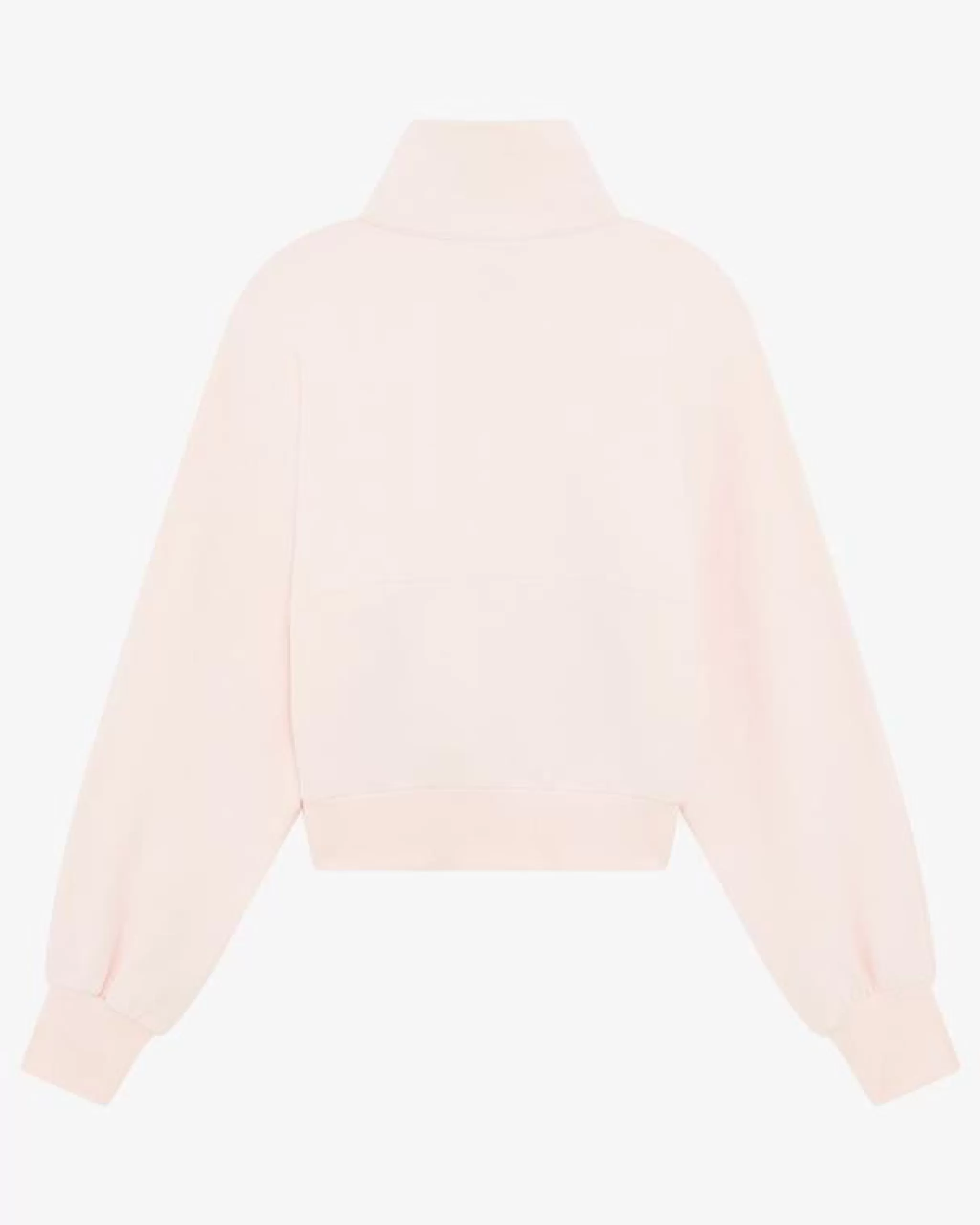 Hot Repetto Sweatshirt à Col Montant Rose craie