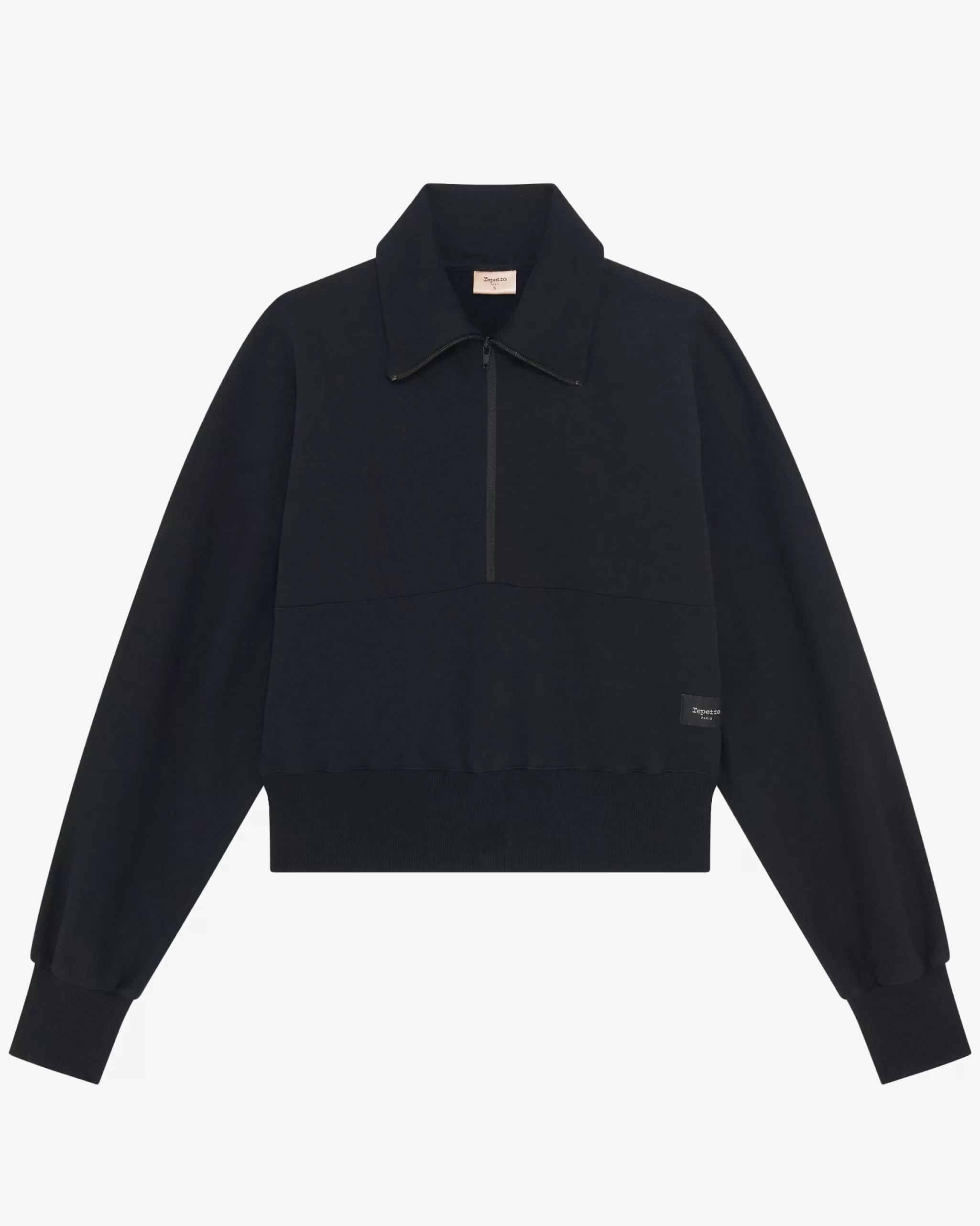 Clearance Repetto Sweatshirt à Col Montant Noir