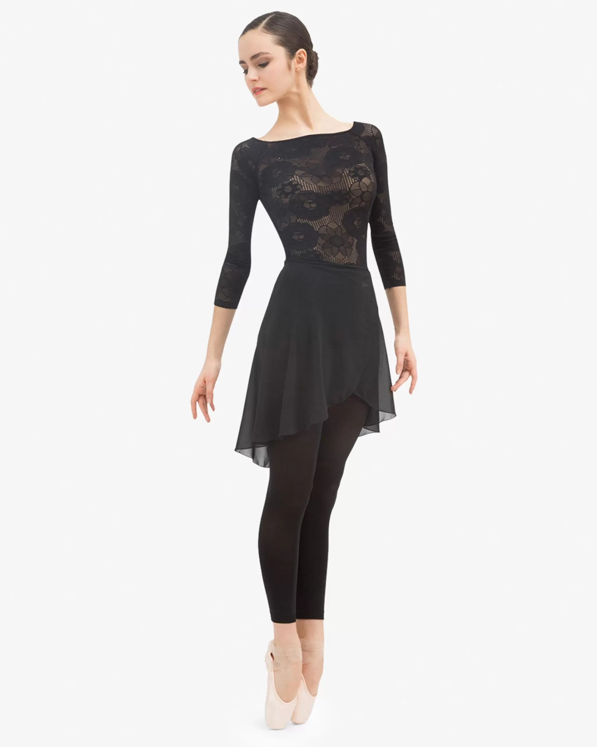 Sale Repetto Top Manches Longues En Dentelle Rosace Noir