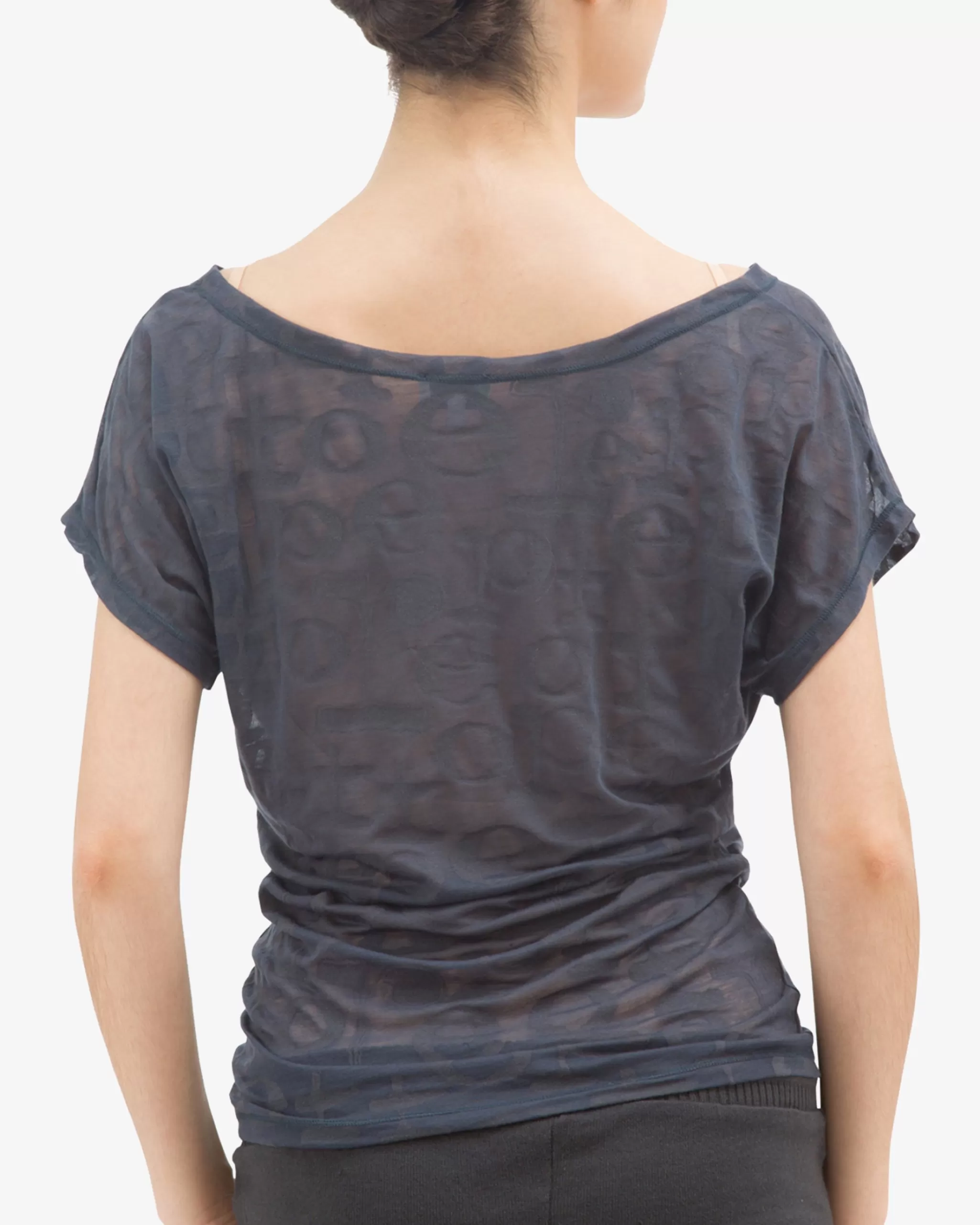 Discount Repetto T-shirt Transparence Gris anthracite