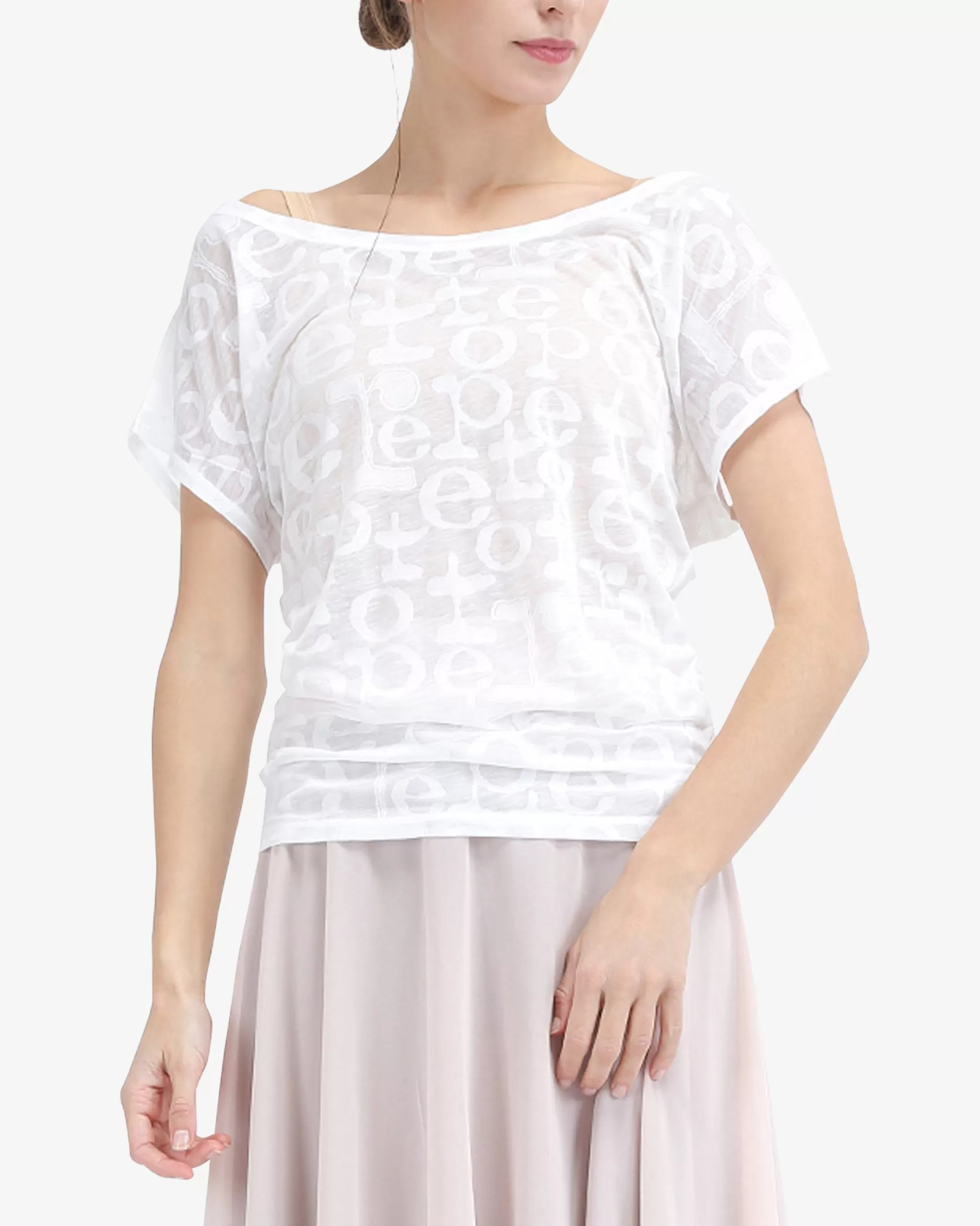 New Repetto T-shirt Transparence Blanc